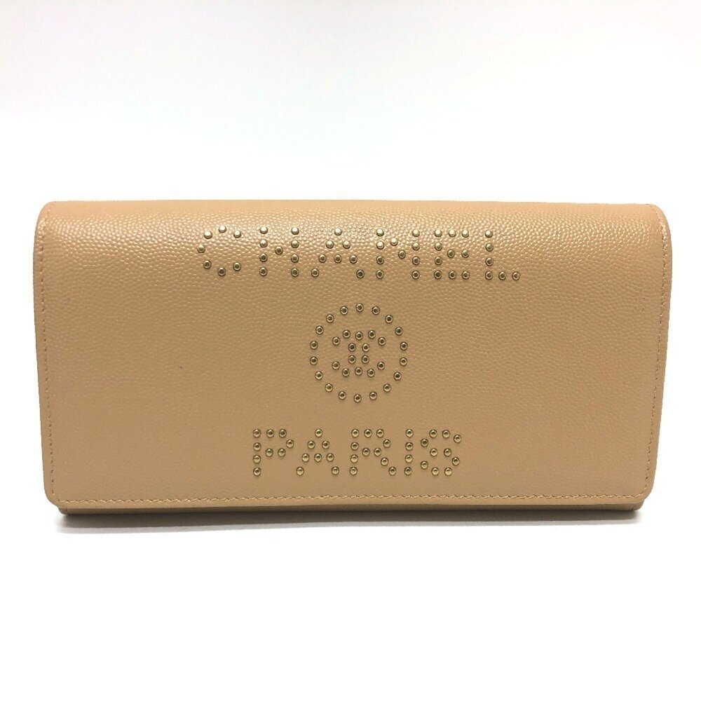 CHANEL Authentic Cream Caviar Leather Wallet - Picture 1 of 12